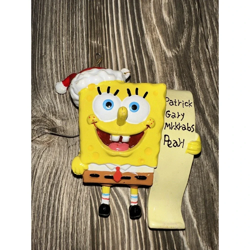 Miniature Mini Spongebob Squarepants Christmas Christmas List Ornament VTG